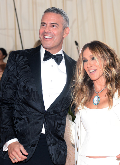 Andy Cohenand and SJP at Met Gala 2016