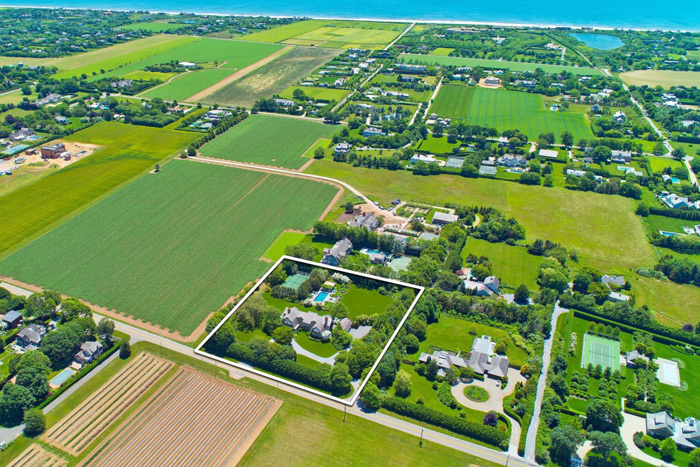 An aerial view of the Parsonage Lane property Lloyd Blankfein