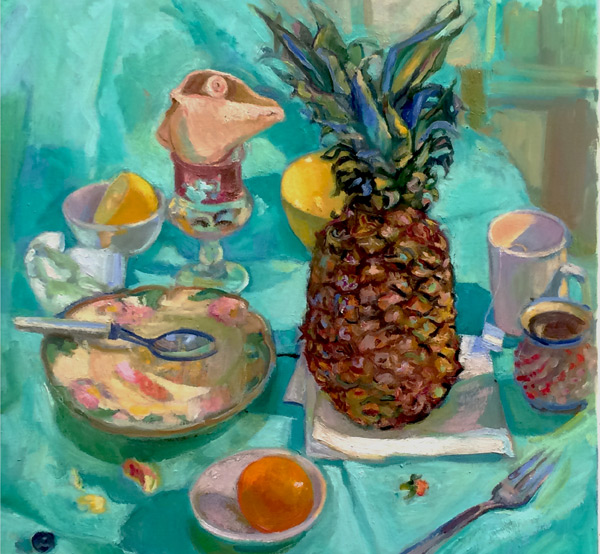 Bruce Lieberman "Green Pinapple Shell and Blueberry"