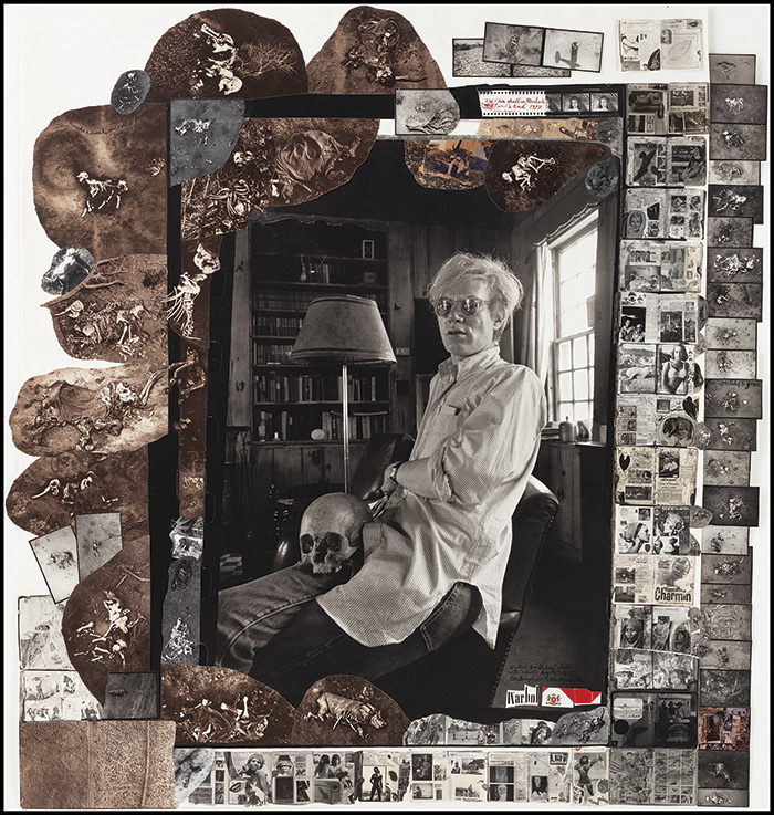 "Andy Warhol and his skull in Montauk" by Peter Beard