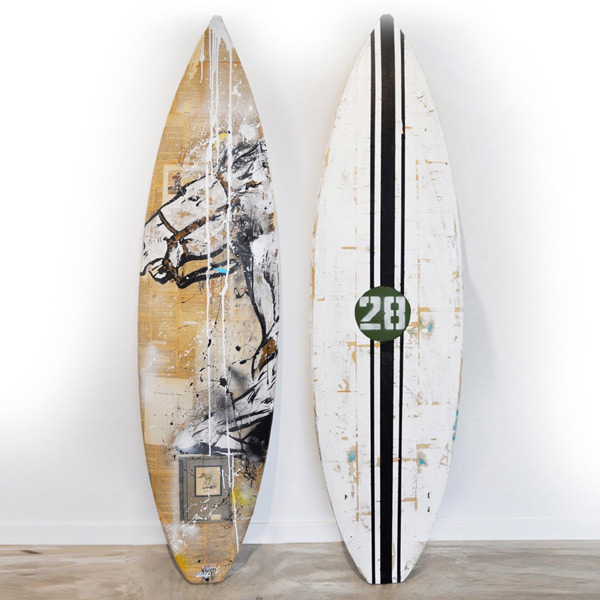 "Red Pony" surfboard by Greg Miller