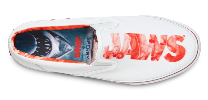 Mens Striper Slip-Ons with Jaws logo