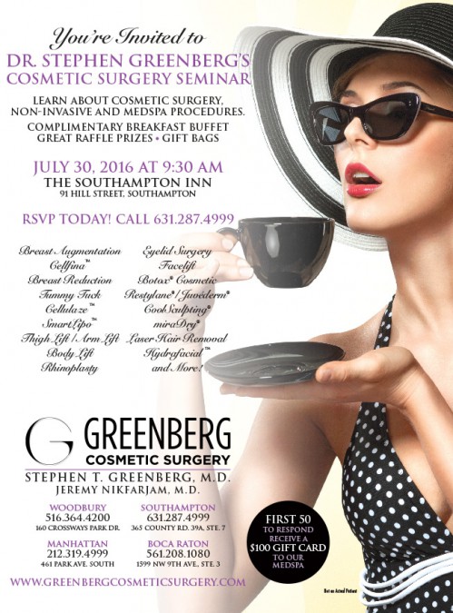 Dr. Stephen Greenberg Event Ad