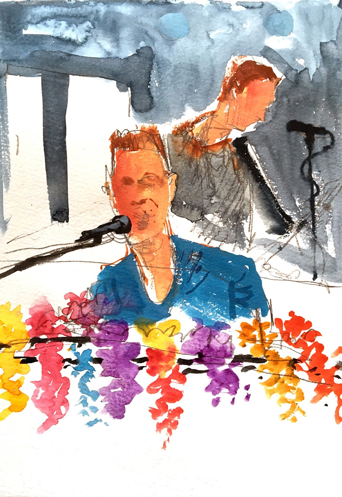 Chris Martin at the piano