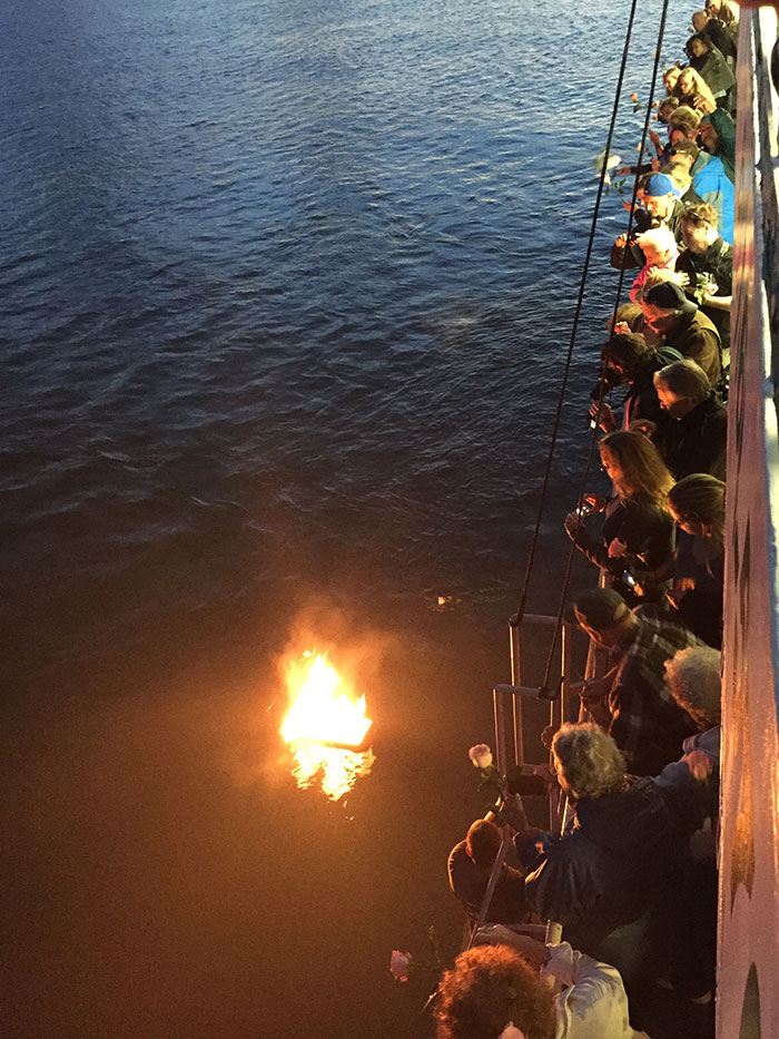 Spreading Stuart Vorpahl's ashes