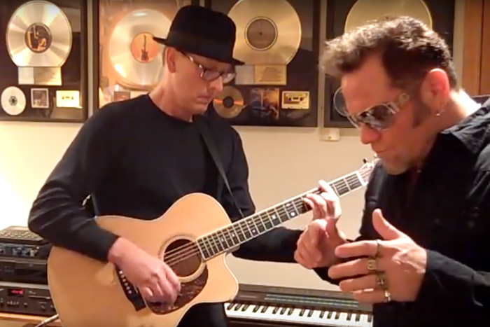 Jeff Allegue and Paul Mahos of New Life Crisis perform "Space Oddity"