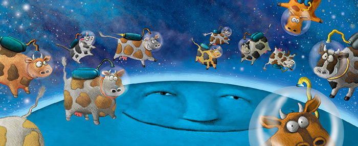 "Mr. Moon" art by Mickey Paraskevas