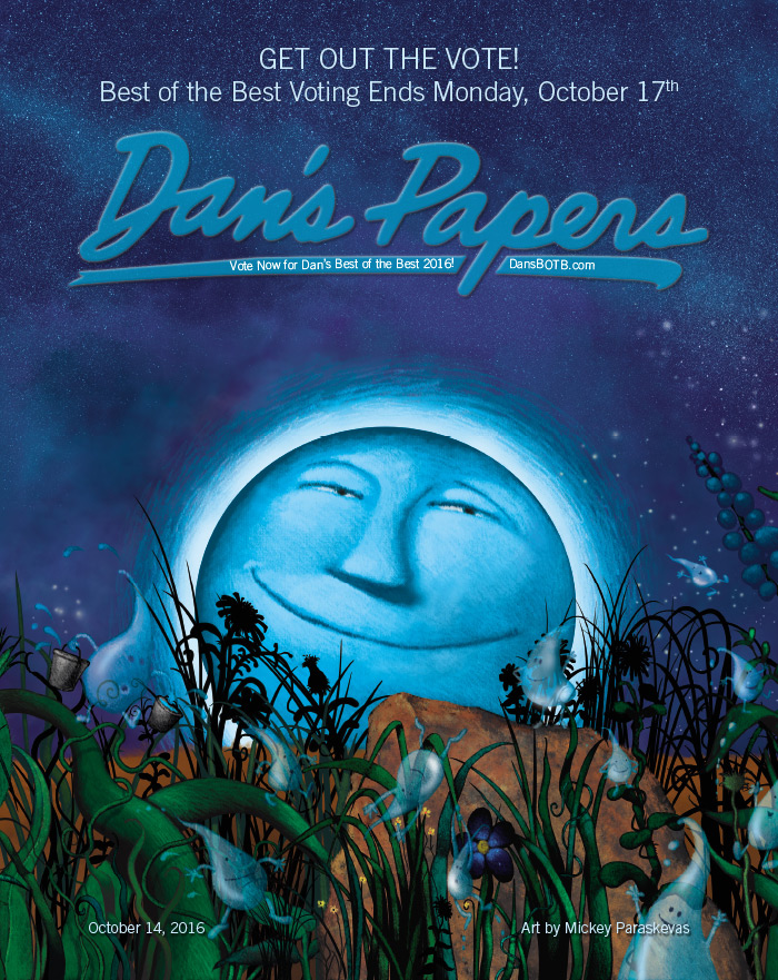 October 14, 2016 Dan's Papers cover art by Mickey Paraskevas