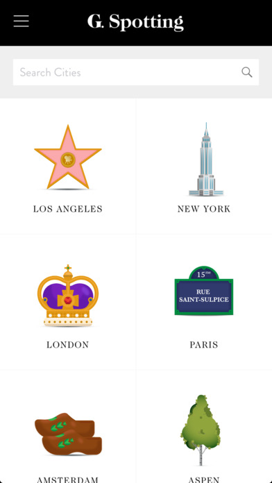 Screenshot of G. Spotting app