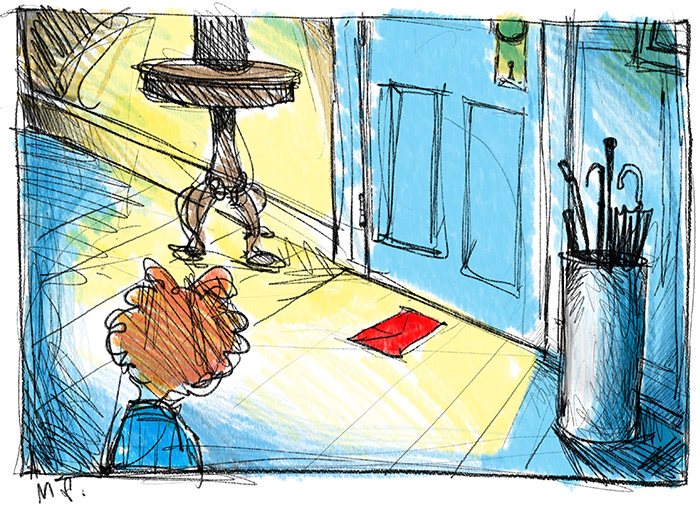 A Christmas Mitt cartoon by Mickey Paraskevas