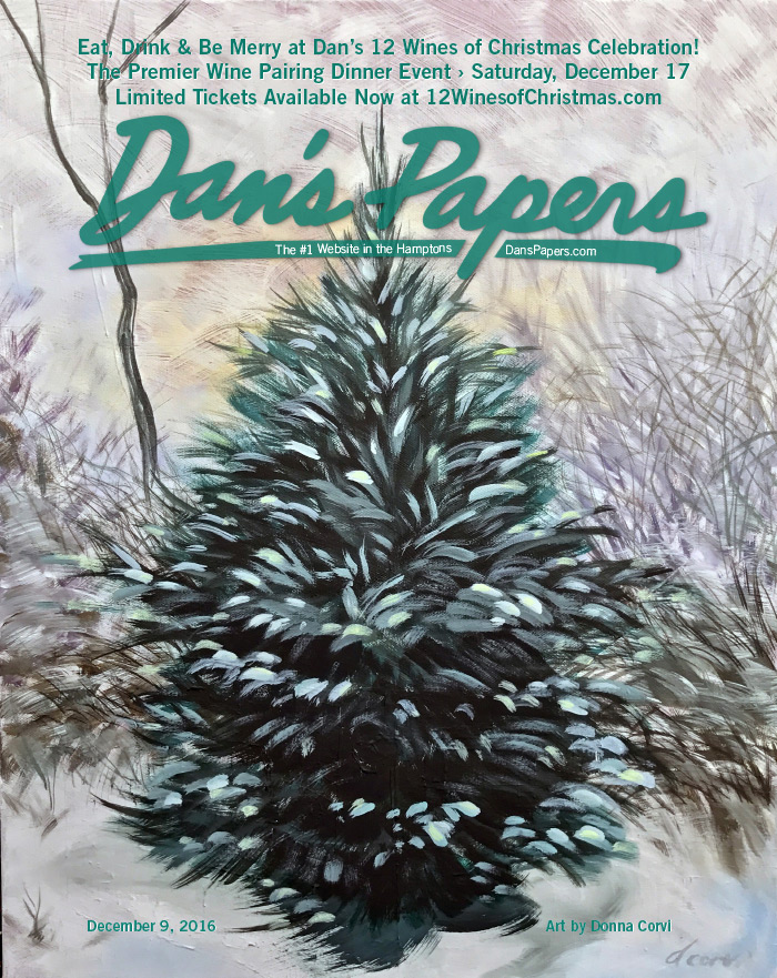 December 9, 2016 Dan's Papers cover art, "Pine Tree," by Donna Corvi