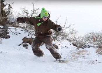 Snowskating in Montauk