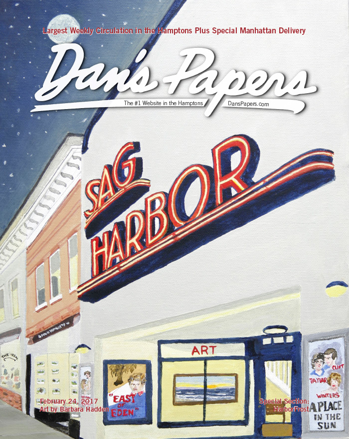 Sag Harbor Cinema February 24, 2017 Dan's Papers cover art by Barbara Hadden
