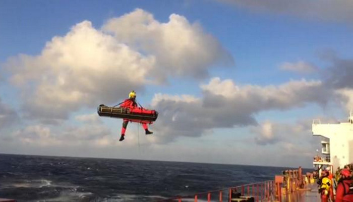 ParaRescue Team perform rescue on the Tamar cargo ship