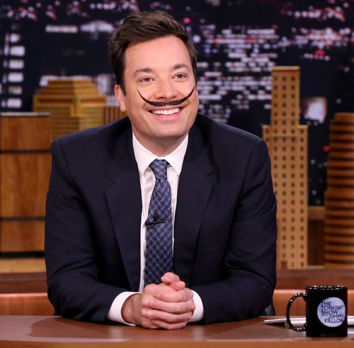 Jimmy Fallon with a Salvatore Dali moustache