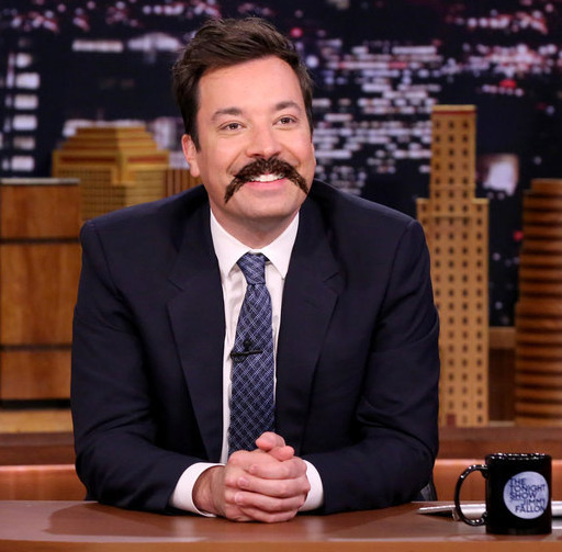 Jimmy Fallon with a Yosemite Sam moustache