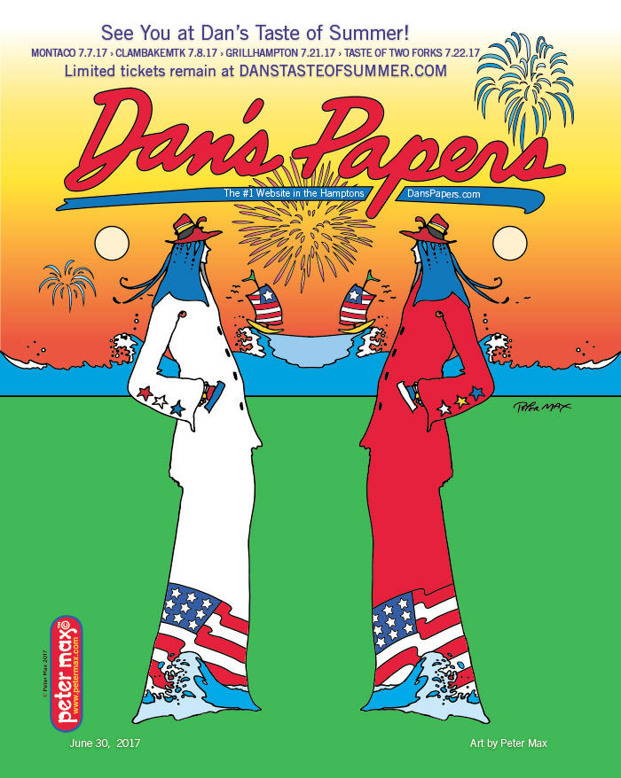 June 30, 2017 Dan's Papers cover art by Peter Max