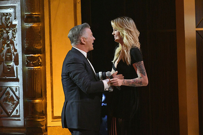 Alec Baldwin with daughter Ireland on "One Night Only,"
