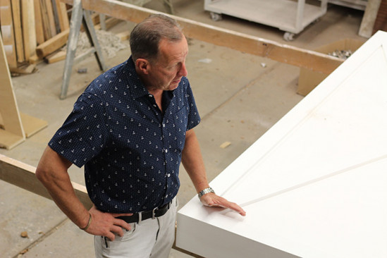 Frank Dalene in his shop