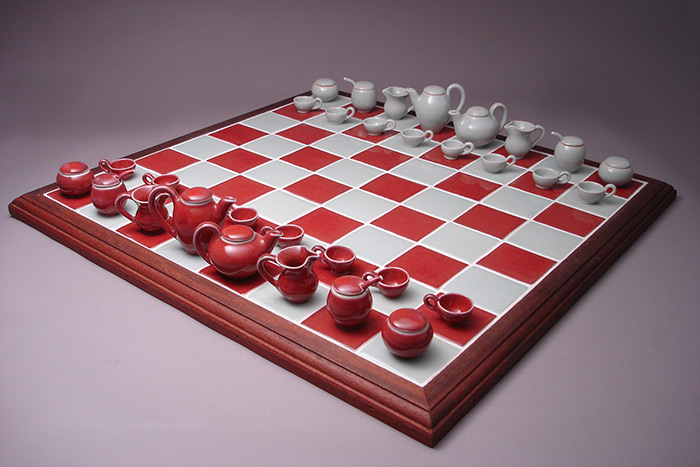 Nancy Robbins pottery chess set