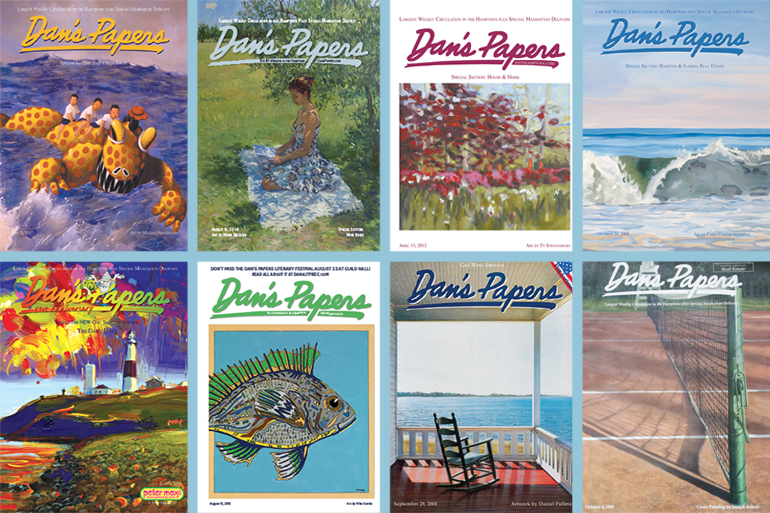 Dan's Papers covers by Mickey Paraskevas, Marc Dalessio, Ty Stroudsburg, Casey Chalem Anderson, Peter Max, Mike Stanko, Daniel Pollera, Joseph Reboli