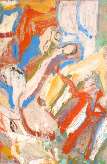Willem de Kooning, Untitled, c.1970-72, oil on paper mounted on canvas, 55 ¾” x 36 ¼” Gift of Ron Delsener, Courtesy Guild Hall