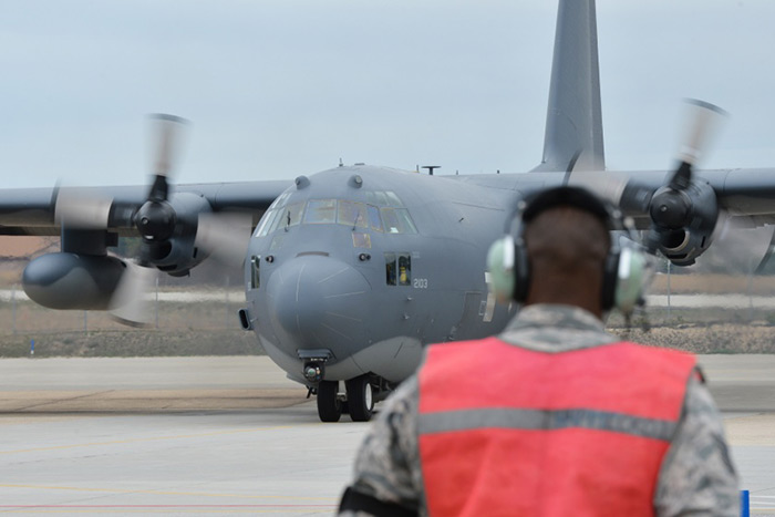 Members of the 106th Rescue Wing prepare to take off for a rescue mission out of Gabreski in Westhampton Beach