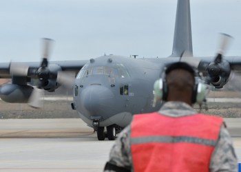 Members of the 106th Rescue Wing prepare to take off for a rescue mission out of Gabreski in Westhampton Beach