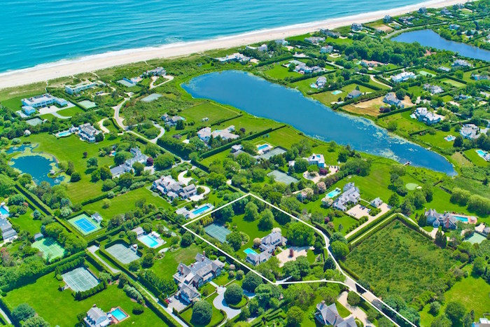 Aerial view of John McEnroe's estate