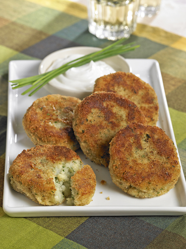 Blue cheese potato cakes
