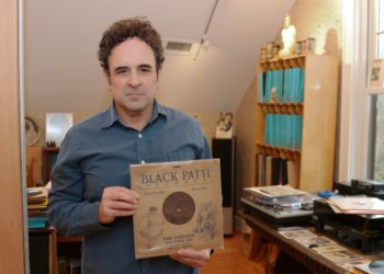 Joe Lauro and his impressive record collection