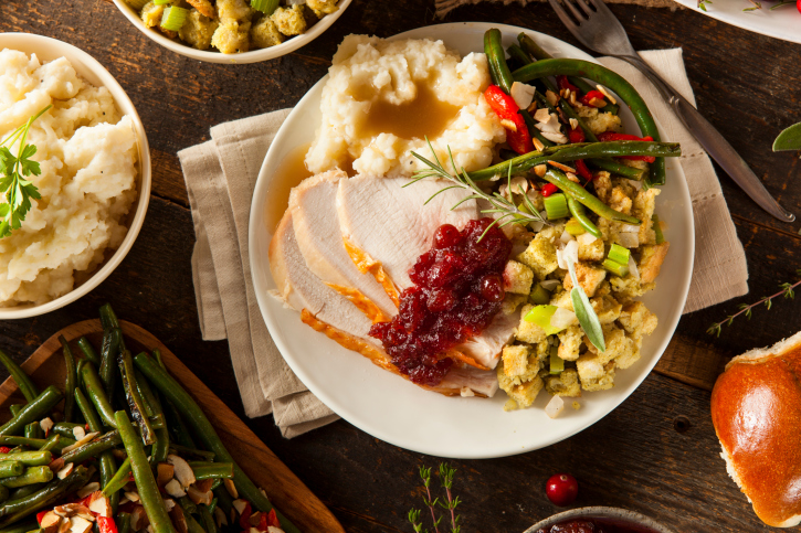 Homemade Thanksgiving Turkey on a Plate