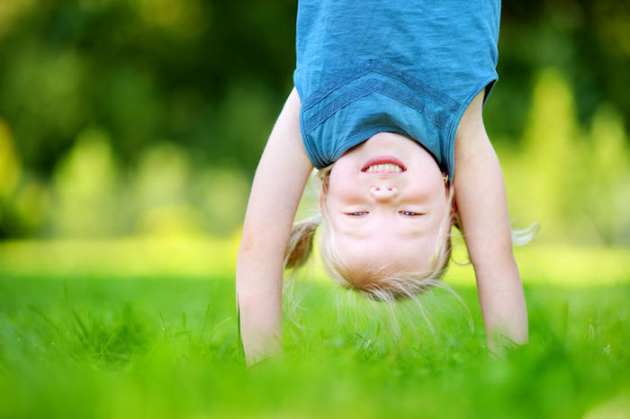 kid upside down