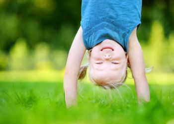 kid upside down