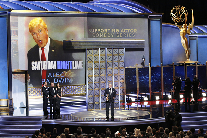 Alec Baldwin receives his Emmy