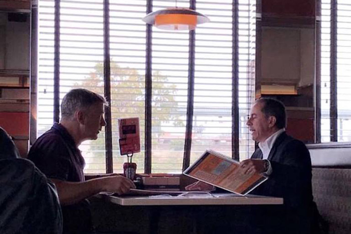 Alec Baldwin and Jerry Seinfeld at Massapequa Diner
