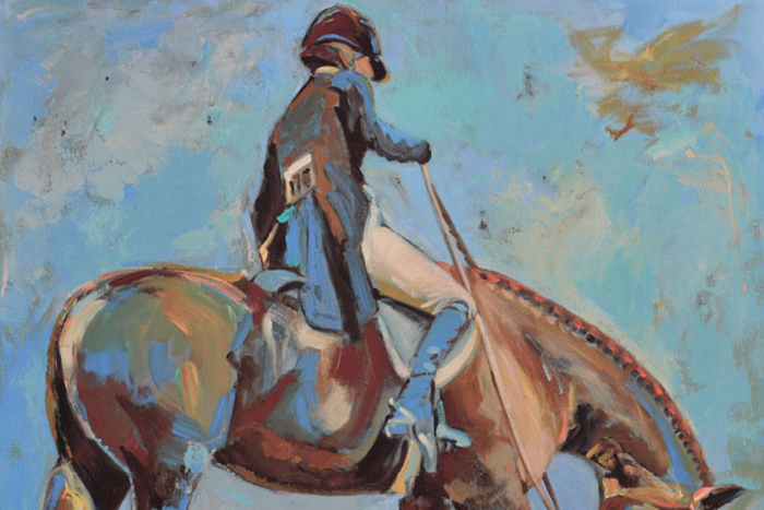 August 23, 2017 Dan's Papers cover art and 2017 Hampton Classic Horse Show poster art by Lynn Mara (detail)