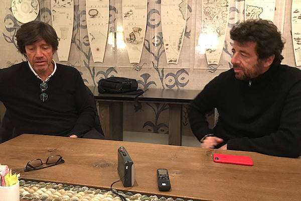 Christian Duguay (R) and Patrick Bruel,