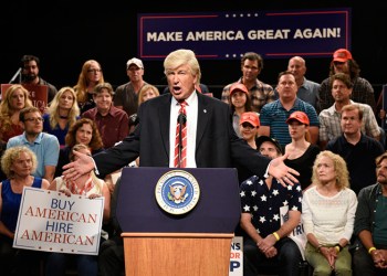 Alec Baldwin plays Trump on SNL's Weekend Update Show