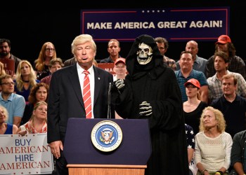 Alec Baldwin plays Trump on SNL's Weekend Update Show