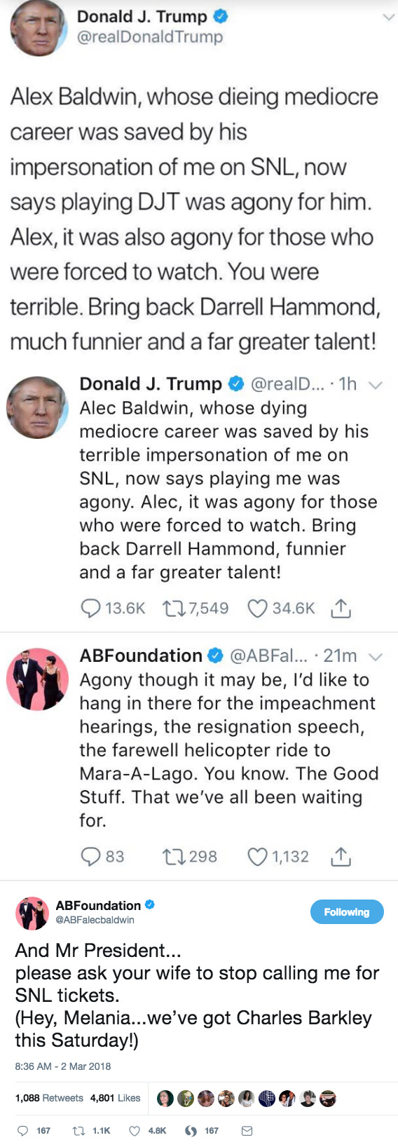 Baldwin vs. Trump Twitter fight