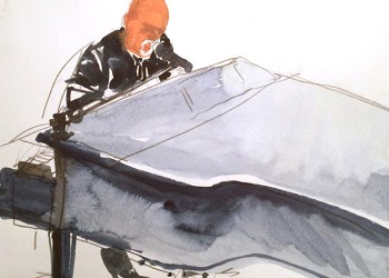 Billy Joel Concert Sketch by Mickey Paraskevas