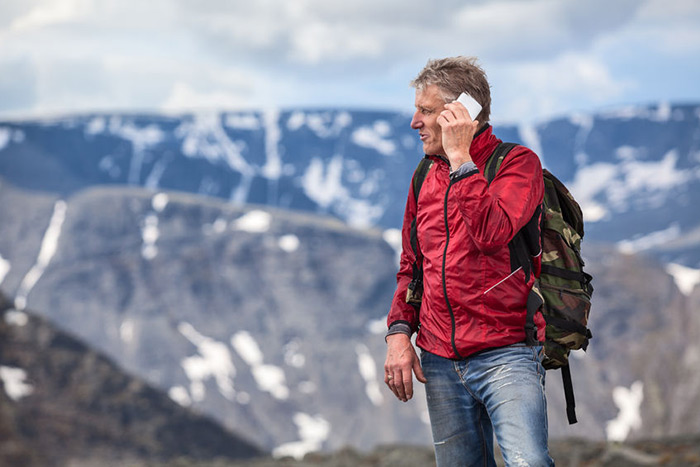 Cellphone on mountain