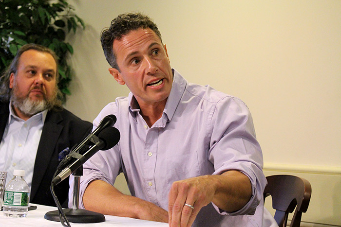 Joe Shaw and Chris Cuomo at Rogers Memorial Library