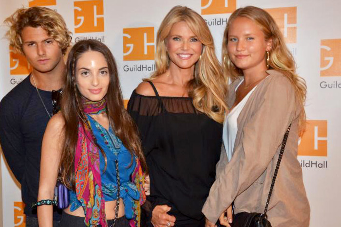 Christie Brinkley and her children at Guild Hall