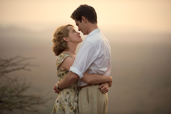 Claire Foy and Andrew Garfield in Andy Serkis's directorial debut "Breathe"