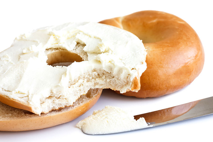 Cream cheese bagel