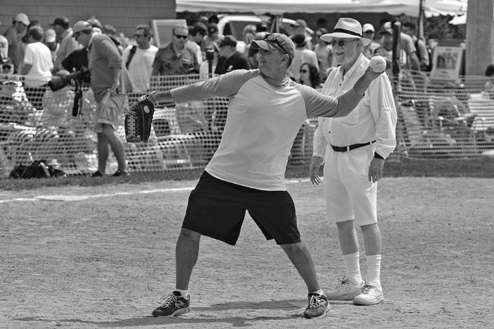 Dan Rattiner at the Artists and Writers Softball Game