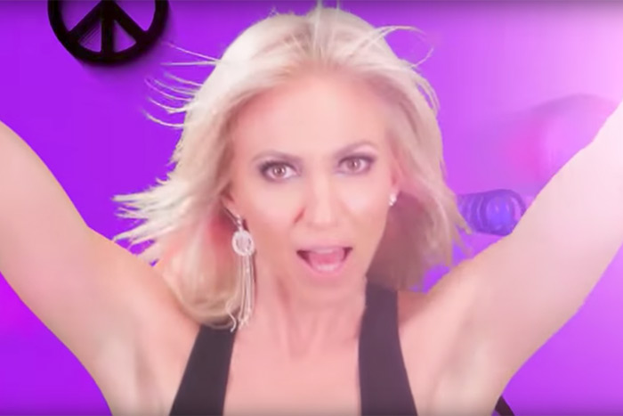 Debbie Gibson in Sir Ivan's "I Am Peaceman video