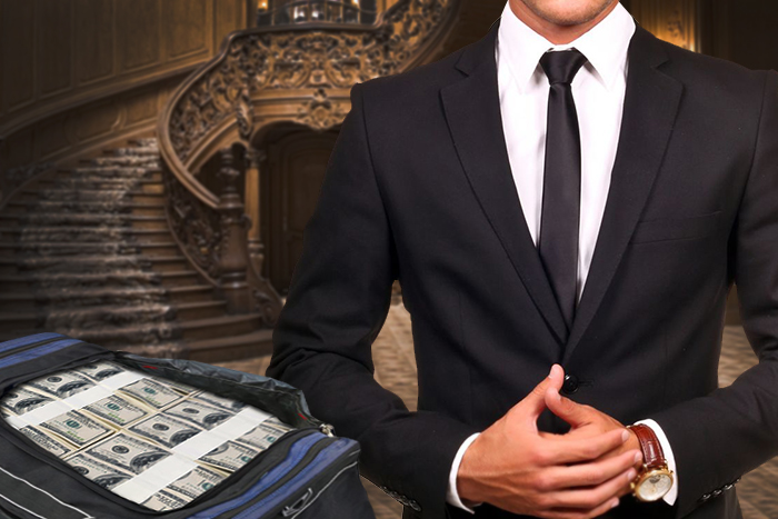 Derwood Hodgegrass models the Million Dollar Suit